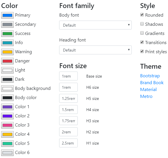 Theme picker