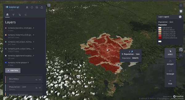 This is a spatial data visualization tool to help municipalities and government build resilient cities with Artificial Intelligence.