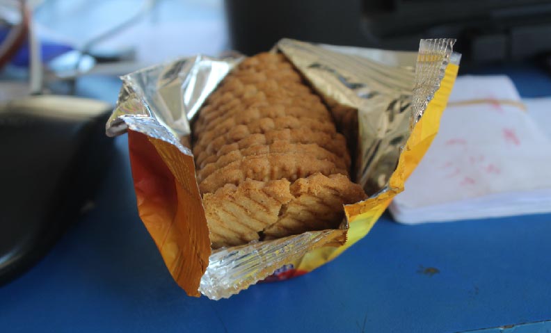 Damaged Biscuits in Biscuit Packaging